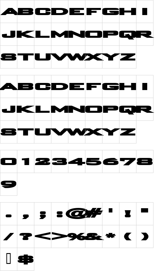 character map